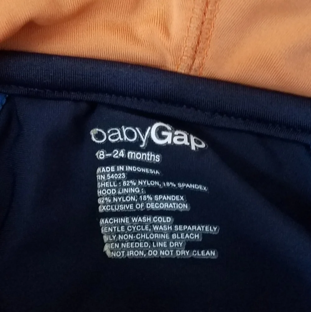 Gap Scuba Hood Rashguard Swim Beach Shirt 18-24m